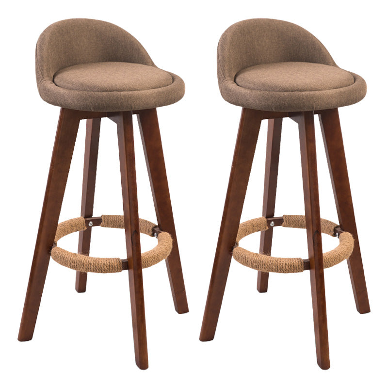 Modern Rubberwood Indoor Stool Matte Finish Upholstered Bar Stools Coffee 2 Piece Set Clearhalo 'Bar Furniture' 'Bar Stools' 'bar_stools' 'furn' 'furn_bar_stools' 'Furniture' 'furniture_bar_stools' 'Kitchen & Dining Furniture' 4961469