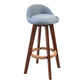 Modern Rubberwood Indoor Stool Matte Finish Upholstered Bar Stools Blue 1 Piece Clearhalo 'Bar Furniture' 'Bar Stools' 'bar_stools' 'furn' 'furn_bar_stools' 'Furniture' 'furniture_bar_stools' 'Kitchen & Dining Furniture' 4961478