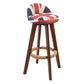 Modern Rubberwood Indoor Stool Matte Finish Upholstered Bar Stools Red-White-Blue 1 Piece Clearhalo 'Bar Furniture' 'Bar Stools' 'bar_stools' 'furn' 'furn_bar_stools' 'Furniture' 'furniture_bar_stools' 'Kitchen & Dining Furniture' 4961484