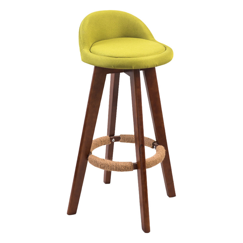Modern Rubberwood Indoor Stool Matte Finish Upholstered Bar Stools Green 1 Piece Clearhalo 'Bar Furniture' 'Bar Stools' 'bar_stools' 'furn' 'furn_bar_stools' 'Furniture' 'furniture_bar_stools' 'Kitchen & Dining Furniture' 4961487