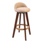 Modern Rubberwood Indoor Stool Matte Finish Upholstered Bar Stools Beige 1 Piece Clearhalo 'Bar Furniture' 'Bar Stools' 'bar_stools' 'furn' 'furn_bar_stools' 'Furniture' 'furniture_bar_stools' 'Kitchen & Dining Furniture' 4961490