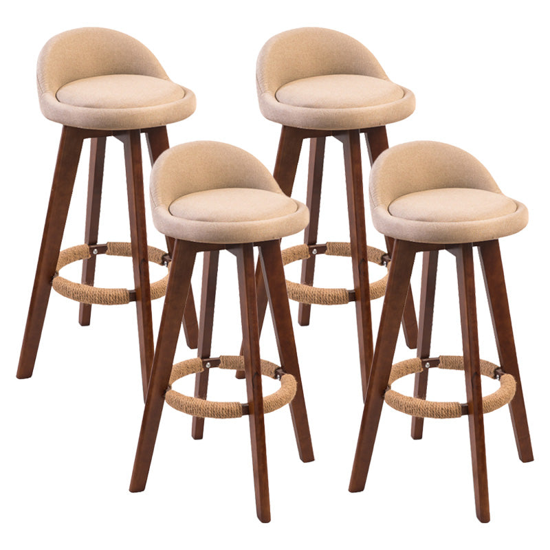 Modern Rubberwood Indoor Stool Matte Finish Upholstered Bar Stools Clearhalo 'Bar Furniture' 'Bar Stools' 'bar_stools' 'furn' 'furn_bar_stools' 'Furniture' 'furniture_bar_stools' 'Kitchen & Dining Furniture' 4961492