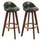 Modern Rubberwood Indoor Stool Matte Finish Upholstered Bar Stools Blackish Green 2 Piece Set Clearhalo 'Bar Furniture' 'Bar Stools' 'bar_stools' 'furn' 'furn_bar_stools' 'Furniture' 'furniture_bar_stools' 'Kitchen & Dining Furniture' 4961494