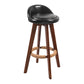 Modern Rubberwood Indoor Stool Matte Finish Upholstered Bar Stools Black 1 Piece Clearhalo 'Bar Furniture' 'Bar Stools' 'bar_stools' 'furn' 'furn_bar_stools' 'Furniture' 'furniture_bar_stools' 'Kitchen & Dining Furniture' 4961496