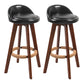 Modern Rubberwood Indoor Stool Matte Finish Upholstered Bar Stools Black 2 Piece Set Clearhalo 'Bar Furniture' 'Bar Stools' 'bar_stools' 'furn' 'furn_bar_stools' 'Furniture' 'furniture_bar_stools' 'Kitchen & Dining Furniture' 4961497