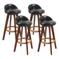 Modern Rubberwood Indoor Stool Matte Finish Upholstered Bar Stools Black 4 Piece Set Clearhalo 'Bar Furniture' 'Bar Stools' 'bar_stools' 'furn' 'furn_bar_stools' 'Furniture' 'furniture_bar_stools' 'Kitchen & Dining Furniture' 4961498