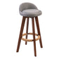 Modern Rubberwood Indoor Stool Matte Finish Upholstered Bar Stools Grey 1 Piece Clearhalo 'Bar Furniture' 'Bar Stools' 'bar_stools' 'furn' 'furn_bar_stools' 'Furniture' 'furniture_bar_stools' 'Kitchen & Dining Furniture' 4961499
