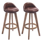 Modern Rubberwood Indoor Stool Matte Finish Upholstered Bar Stools Brown 2 Piece Set Clearhalo 'Bar Furniture' 'Bar Stools' 'bar_stools' 'furn' 'furn_bar_stools' 'Furniture' 'furniture_bar_stools' 'Kitchen & Dining Furniture' 4961506