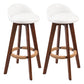 Modern Rubberwood Indoor Stool Matte Finish Upholstered Bar Stools White 2 Piece Set Clearhalo 'Bar Furniture' 'Bar Stools' 'bar_stools' 'furn' 'furn_bar_stools' 'Furniture' 'furniture_bar_stools' 'Kitchen & Dining Furniture' 4961517
