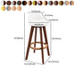 Modern Rubberwood Indoor Stool Matte Finish Upholstered Bar Stools Clearhalo 'Bar Furniture' 'Bar Stools' 'bar_stools' 'furn' 'furn_bar_stools' 'Furniture' 'furniture_bar_stools' 'Kitchen & Dining Furniture' 4961519
