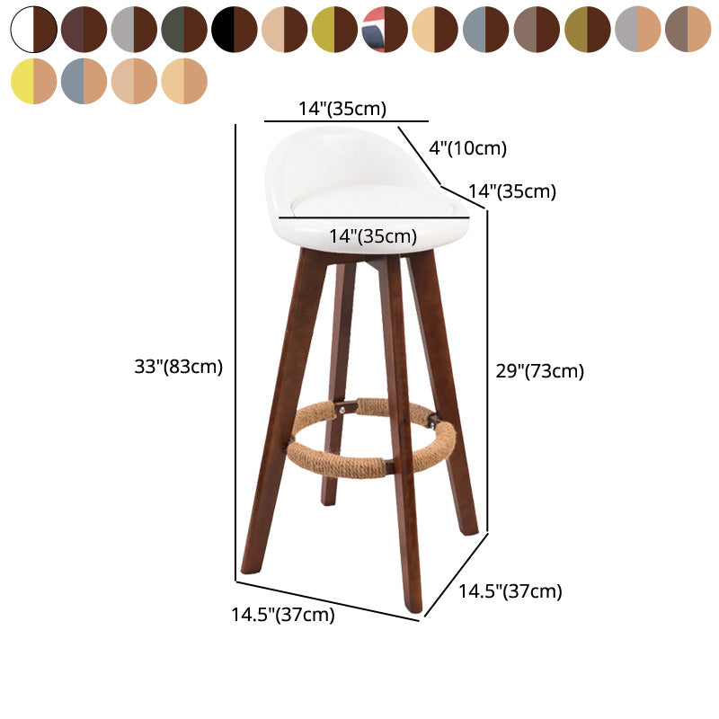Modern Rubberwood Indoor Stool Matte Finish Upholstered Bar Stools Clearhalo 'Bar Furniture' 'Bar Stools' 'bar_stools' 'furn' 'furn_bar_stools' 'Furniture' 'furniture_bar_stools' 'Kitchen & Dining Furniture' 4961519