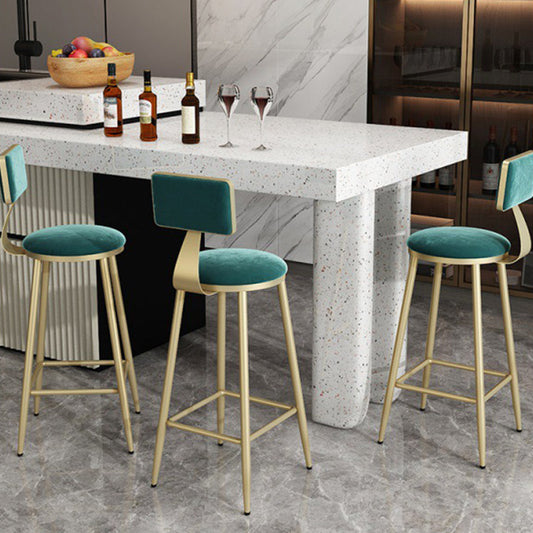 Home Matte Finish Upholstered Stools Glam Low Back Bar Stool Clearhalo 'Bar Furniture' 'Bar Stools' 'bar_stools' 'Furniture' 'furniture_bar_stools' 'Kitchen & Dining Furniture' 4961613