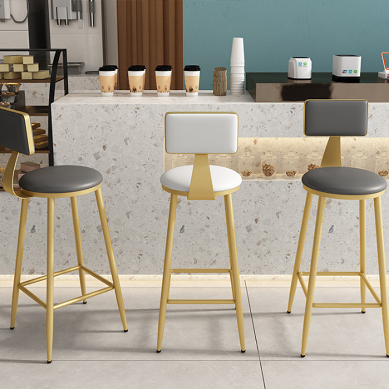 Home Matte Finish Upholstered Stools Glam Low Back Bar Stool Clearhalo 'Bar Furniture' 'Bar Stools' 'bar_stools' 'Furniture' 'furniture_bar_stools' 'Kitchen & Dining Furniture' 4961618