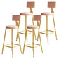 Home Matte Finish Upholstered Stools Glam Low Back Bar Stool Pink Set of 4 Bar Stool(30"H) Clearhalo 'Bar Furniture' 'Bar Stools' 'bar_stools' 'Furniture' 'furniture_bar_stools' 'Kitchen & Dining Furniture' 4961622