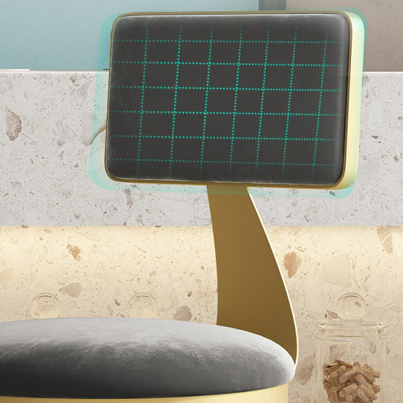Home Matte Finish Upholstered Stools Glam Low Back Bar Stool Clearhalo 'Bar Furniture' 'Bar Stools' 'bar_stools' 'Furniture' 'furniture_bar_stools' 'Kitchen & Dining Furniture' 4961627