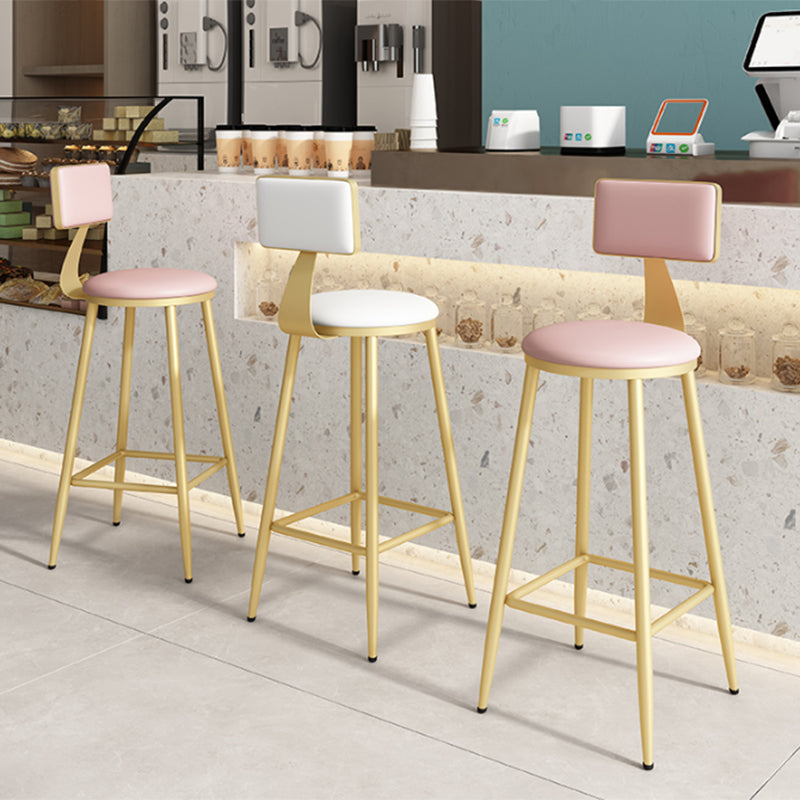 Home Matte Finish Upholstered Stools Glam Low Back Bar Stool Clearhalo 'Bar Furniture' 'Bar Stools' 'bar_stools' 'Furniture' 'furniture_bar_stools' 'Kitchen & Dining Furniture' 4961630