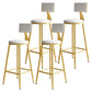 Home Matte Finish Upholstered Stools Glam Low Back Bar Stool White Set of 4 Bar Stool(30"H) Clearhalo 'Bar Furniture' 'Bar Stools' 'bar_stools' 'Furniture' 'furniture_bar_stools' 'Kitchen & Dining Furniture' 4961638