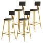 Home Matte Finish Upholstered Stools Glam Low Back Bar Stool Grey Set of 4 Bar Stool(30"H) Clearhalo 'Bar Furniture' 'Bar Stools' 'bar_stools' 'Furniture' 'furniture_bar_stools' 'Kitchen & Dining Furniture' 4961644