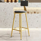 Home Matte Finish Upholstered Stools Glam Low Back Bar Stool Silver Gray 1 Piece Bar Stool(30"H) Clearhalo 'Bar Furniture' 'Bar Stools' 'bar_stools' 'Furniture' 'furniture_bar_stools' 'Kitchen & Dining Furniture' 4961651