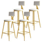 Home Matte Finish Upholstered Stools Glam Low Back Bar Stool White Set of 4 Counter Stool(26"H) Clearhalo 'Bar Furniture' 'Bar Stools' 'bar_stools' 'Furniture' 'furniture_bar_stools' 'Kitchen & Dining Furniture' 4961662