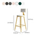 Home Matte Finish Upholstered Stools Glam Low Back Bar Stool Clearhalo 'Bar Furniture' 'Bar Stools' 'bar_stools' 'Furniture' 'furniture_bar_stools' 'Kitchen & Dining Furniture' 4961663
