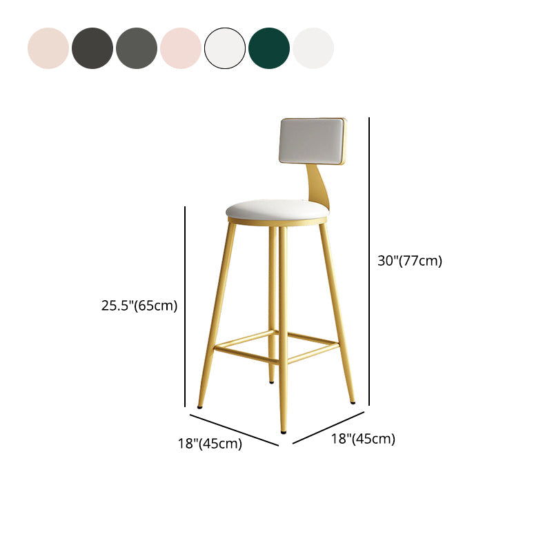 Home Matte Finish Upholstered Stools Glam Low Back Bar Stool Clearhalo 'Bar Furniture' 'Bar Stools' 'bar_stools' 'Furniture' 'furniture_bar_stools' 'Kitchen & Dining Furniture' 4961663