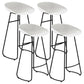 Industrial Armless Backrest Counter Stool Iron Cafe Bar Stool with Acrylic Seat and Pedal White 4 Piece Set Clearhalo 'Bar Furniture' 'Bar Stools' 'bar_stools' 'furn' 'furn_bar_stools' 'Furniture' 'furniture_bar_stools' 'Kitchen & Dining Furniture' 4961709