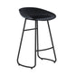 Industrial Armless Backrest Counter Stool Iron Cafe Bar Stool with Acrylic Seat and Pedal Black 1 Piece Clearhalo 'Bar Furniture' 'Bar Stools' 'bar_stools' 'furn' 'furn_bar_stools' 'Furniture' 'furniture_bar_stools' 'Kitchen & Dining Furniture' 4961711