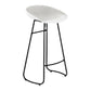 Industrial Armless Backrest Counter Stool Iron Cafe Bar Stool with Acrylic Seat and Pedal Clearhalo 'Bar Furniture' 'Bar Stools' 'bar_stools' 'furn' 'furn_bar_stools' 'Furniture' 'furniture_bar_stools' 'Kitchen & Dining Furniture' 4961714