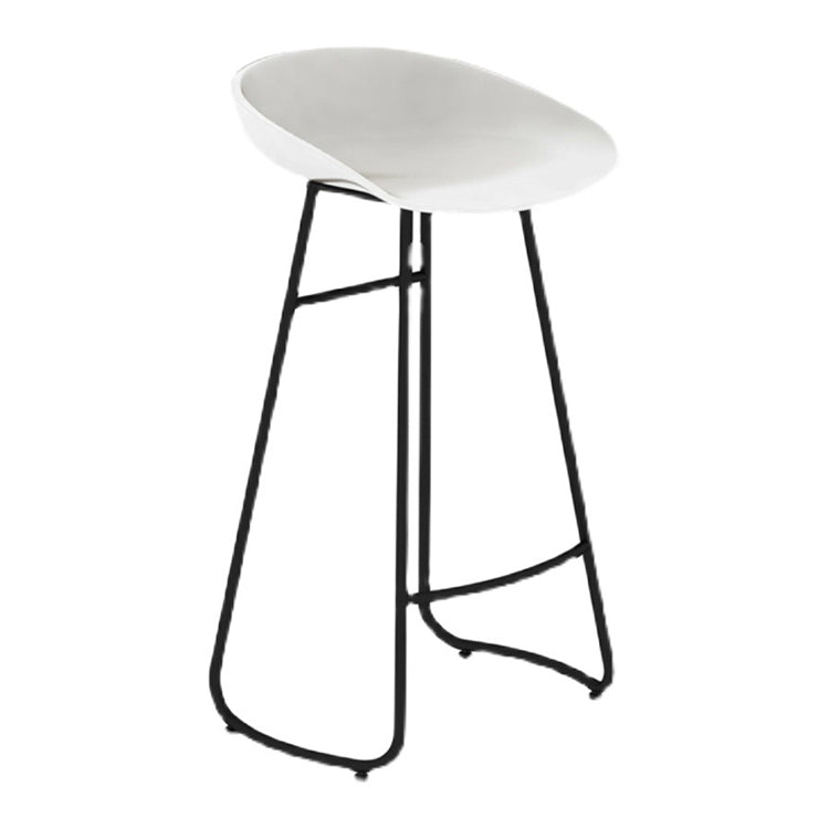 Industrial Armless Backrest Counter Stool Iron Cafe Bar Stool with Acrylic Seat and Pedal Clearhalo 'Bar Furniture' 'Bar Stools' 'bar_stools' 'furn' 'furn_bar_stools' 'Furniture' 'furniture_bar_stools' 'Kitchen & Dining Furniture' 4961714
