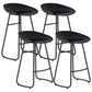 Industrial Armless Backrest Counter Stool Iron Cafe Bar Stool with Acrylic Seat and Pedal Black 4 Piece Set Clearhalo 'Bar Furniture' 'Bar Stools' 'bar_stools' 'furn' 'furn_bar_stools' 'Furniture' 'furniture_bar_stools' 'Kitchen & Dining Furniture' 4961715
