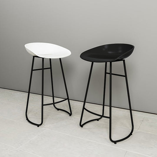 Industrial Armless Backrest Counter Stool Iron Cafe Bar Stool with Acrylic Seat and Pedal Clearhalo 'Bar Furniture' 'Bar Stools' 'bar_stools' 'furn' 'furn_bar_stools' 'Furniture' 'furniture_bar_stools' 'Kitchen & Dining Furniture' 4961719