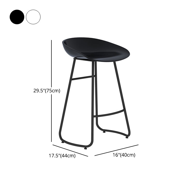 Industrial Armless Backrest Counter Stool Iron Cafe Bar Stool with Acrylic Seat and Pedal Clearhalo 'Bar Furniture' 'Bar Stools' 'bar_stools' 'furn' 'furn_bar_stools' 'Furniture' 'furniture_bar_stools' 'Kitchen & Dining Furniture' 4961728