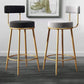 Nordic Glam Bar-stool Liftable Leather Counter Bar Stool with Metal Legs Clearhalo 'Bar Furniture' 'Bar Stools' 'bar_stools' 'Furniture' 'furniture_bar_stools' 'Kitchen & Dining Furniture' 4961777