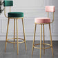 Nordic Glam Bar-stool Liftable Leather Counter Bar Stool with Metal Legs Clearhalo 'Bar Furniture' 'Bar Stools' 'bar_stools' 'Furniture' 'furniture_bar_stools' 'Kitchen & Dining Furniture' 4961781