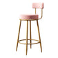 Nordic Glam Bar-stool Liftable Leather Counter Bar Stool with Metal Legs Clearhalo 'Bar Furniture' 'Bar Stools' 'bar_stools' 'Furniture' 'furniture_bar_stools' 'Kitchen & Dining Furniture' 4961783