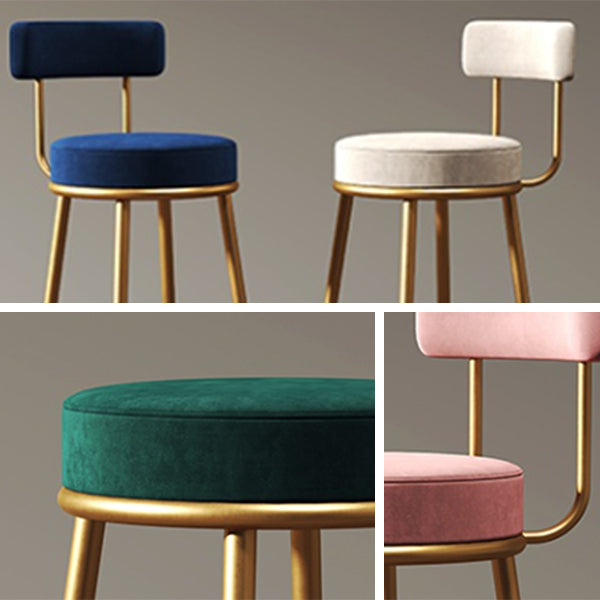 Nordic Glam Bar-stool Liftable Leather Counter Bar Stool with Metal Legs Clearhalo 'Bar Furniture' 'Bar Stools' 'bar_stools' 'Furniture' 'furniture_bar_stools' 'Kitchen & Dining Furniture' 4961785