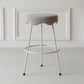 Modern Armless Backless Counter Stool Iron Cafe Bar Stool with Flannel Cushion and Pedal Clearhalo 'Bar Furniture' 'Bar Stools' 'bar_stools' 'furn' 'furn_bar_stools' 'Furniture' 'furniture_bar_stools' 'Kitchen & Dining Furniture' 4961790