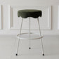 Modern Armless Backless Counter Stool Iron Cafe Bar Stool with Flannel Cushion and Pedal Clearhalo 'Bar Furniture' 'Bar Stools' 'bar_stools' 'furn' 'furn_bar_stools' 'Furniture' 'furniture_bar_stools' 'Kitchen & Dining Furniture' 4961796
