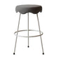 Modern Armless Backless Counter Stool Iron Cafe Bar Stool with Flannel Cushion and Pedal Grey 1 Piece Clearhalo 'Bar Furniture' 'Bar Stools' 'bar_stools' 'furn' 'furn_bar_stools' 'Furniture' 'furniture_bar_stools' 'Kitchen & Dining Furniture' 4961802