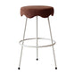 Modern Armless Backless Counter Stool Iron Cafe Bar Stool with Flannel Cushion and Pedal Brown 1 Piece Clearhalo 'Bar Furniture' 'Bar Stools' 'bar_stools' 'furn' 'furn_bar_stools' 'Furniture' 'furniture_bar_stools' 'Kitchen & Dining Furniture' 4961808