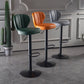 Contemporary Bar-stool Liftable Leather Counter Bar Stool with Metal Legs Clearhalo 'Bar Furniture' 'Bar Stools' 'bar_stools' 'Furniture' 'furniture_bar_stools' 'Kitchen & Dining Furniture' 4961825