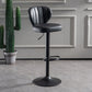 Contemporary Bar-stool Liftable Leather Counter Bar Stool with Metal Legs Black 1 Piece Clearhalo 'Bar Furniture' 'Bar Stools' 'bar_stools' 'Furniture' 'furniture_bar_stools' 'Kitchen & Dining Furniture' 4961826