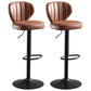 Contemporary Bar-stool Liftable Leather Counter Bar Stool with Metal Legs Light Brown Set of 2 Clearhalo 'Bar Furniture' 'Bar Stools' 'bar_stools' 'Furniture' 'furniture_bar_stools' 'Kitchen & Dining Furniture' 4961833