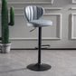 Contemporary Bar-stool Liftable Leather Counter Bar Stool with Metal Legs Smoke Gray 1 Piece Clearhalo 'Bar Furniture' 'Bar Stools' 'bar_stools' 'Furniture' 'furniture_bar_stools' 'Kitchen & Dining Furniture' 4961843