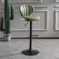Contemporary Bar-stool Liftable Leather Counter Bar Stool with Metal Legs Light Green 1 Piece Clearhalo 'Bar Furniture' 'Bar Stools' 'bar_stools' 'Furniture' 'furniture_bar_stools' 'Kitchen & Dining Furniture' 4961849