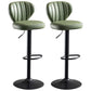Contemporary Bar-stool Liftable Leather Counter Bar Stool with Metal Legs Light Green Set of 2 Clearhalo 'Bar Furniture' 'Bar Stools' 'bar_stools' 'Furniture' 'furniture_bar_stools' 'Kitchen & Dining Furniture' 4961850