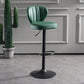 Contemporary Bar-stool Liftable Leather Counter Bar Stool with Metal Legs Green 1 Piece Clearhalo 'Bar Furniture' 'Bar Stools' 'bar_stools' 'Furniture' 'furniture_bar_stools' 'Kitchen & Dining Furniture' 4961852