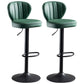 Contemporary Bar-stool Liftable Leather Counter Bar Stool with Metal Legs Green Set of 2 Clearhalo 'Bar Furniture' 'Bar Stools' 'bar_stools' 'Furniture' 'furniture_bar_stools' 'Kitchen & Dining Furniture' 4961853