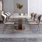 Glam 1/2/5/7 Pieces Dinette Set Sintered Stone Dining Room Set 7 Pieces: Table, 6 Chairs Clearhalo 'Dining Room Sets' 'Dining Tables & Seating' 'dining_room_set' 'Furniture' 'furniture_dining_room_set' 'Kitchen & Dining Furniture' 4961866